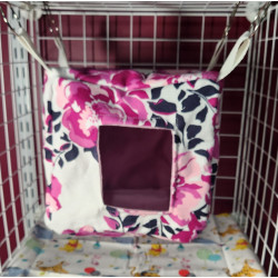 Pink Floral/ Dusky Pink Flannelette Cube