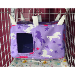 Unicorn/ Purple Flannelette Rectangular Hide