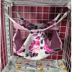 Pink Floral/ Dusky Pink Flannelette Double (Small)