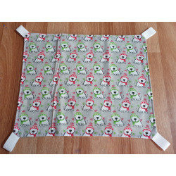 Dogs Grey Cotton/ Green Flannel Flat (Large)