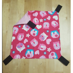 Owls/ Pink Flannel Flat (Small)