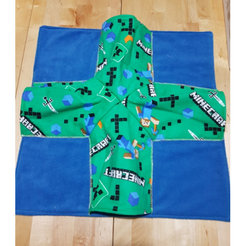 Green Minecraft Flannel/ Blue Fleece Playmat Green Minecraft Flannel/ Blue Fleece Playmat