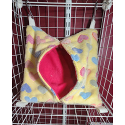 Yellow Hearts CF/ Pink Fleece Envelope (Medium)