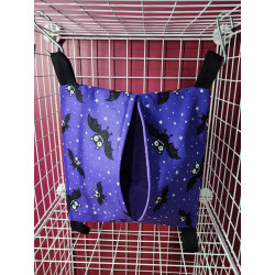 Bats Purple Cotton/ Purple Flannel Envelope (Small)