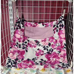 Pink Floral/ Dusky Pink Flannel Peek-A-Boo (Large)